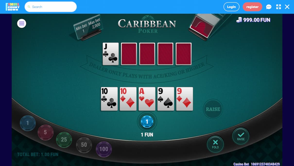 Final Countdown Caribbean Stud Poker