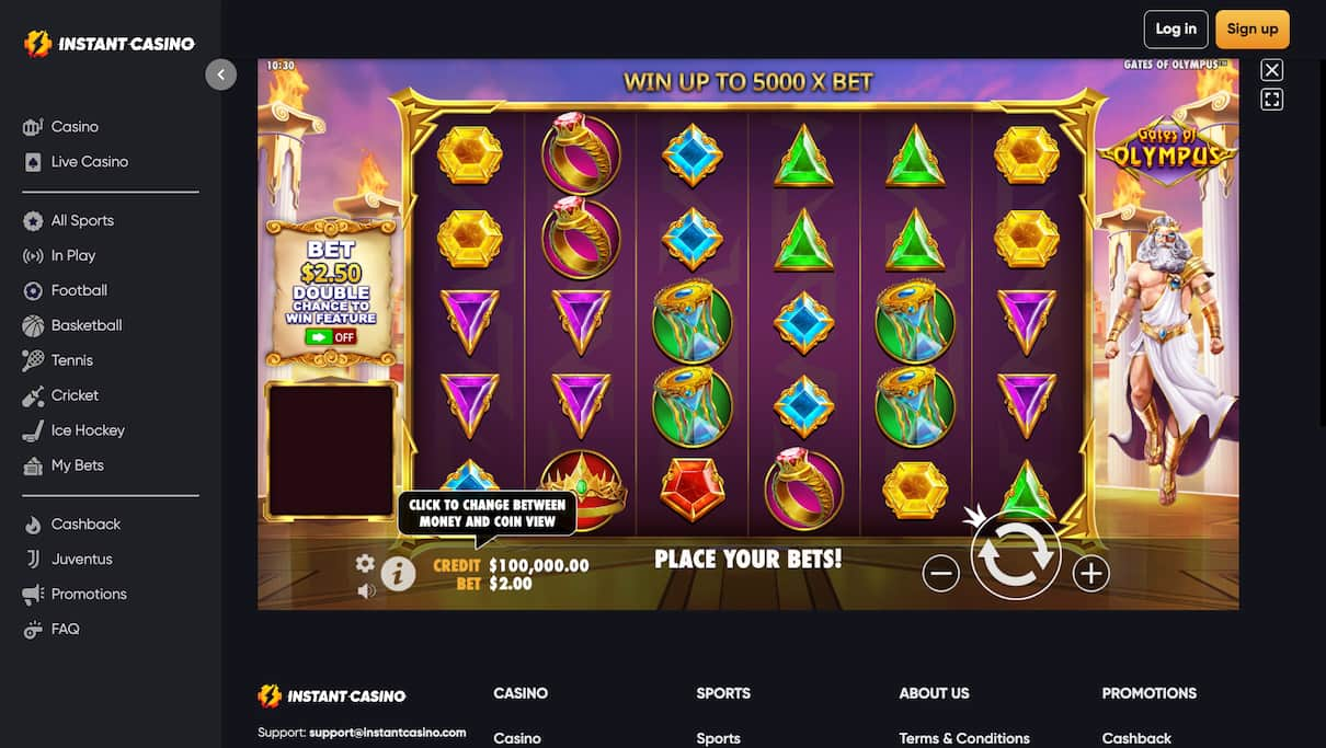 Instant Casino Age of the Gods Slot