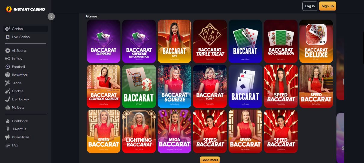 Instant Casino Baccarat