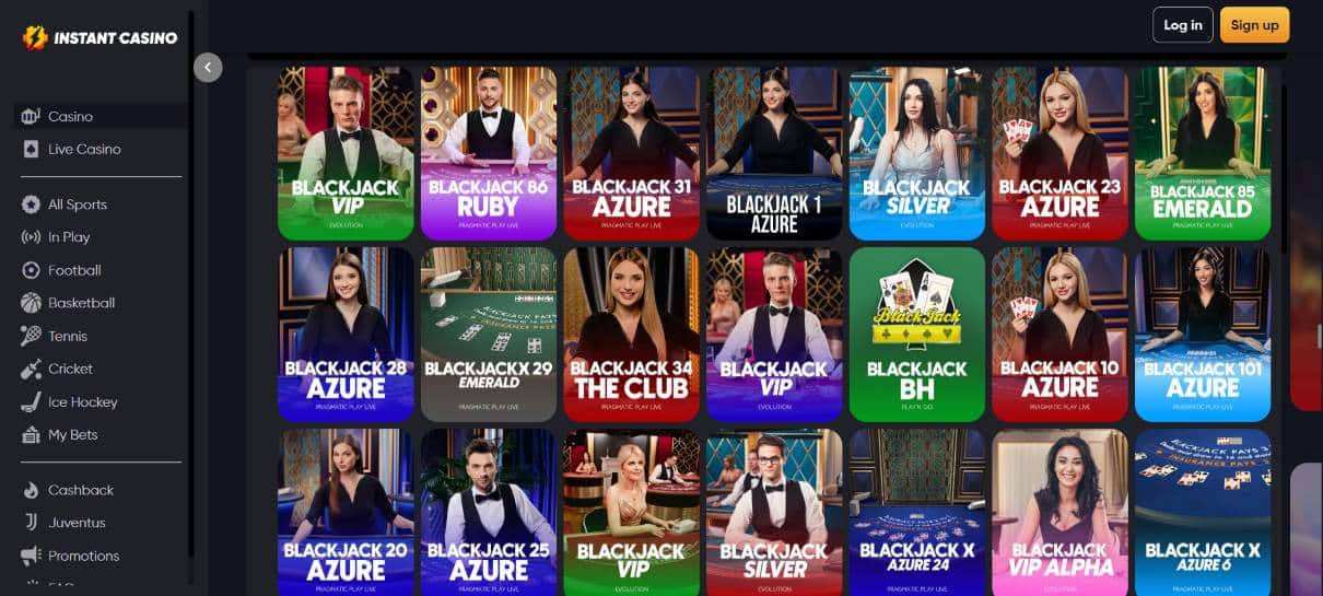 Instant Casino Blackjack