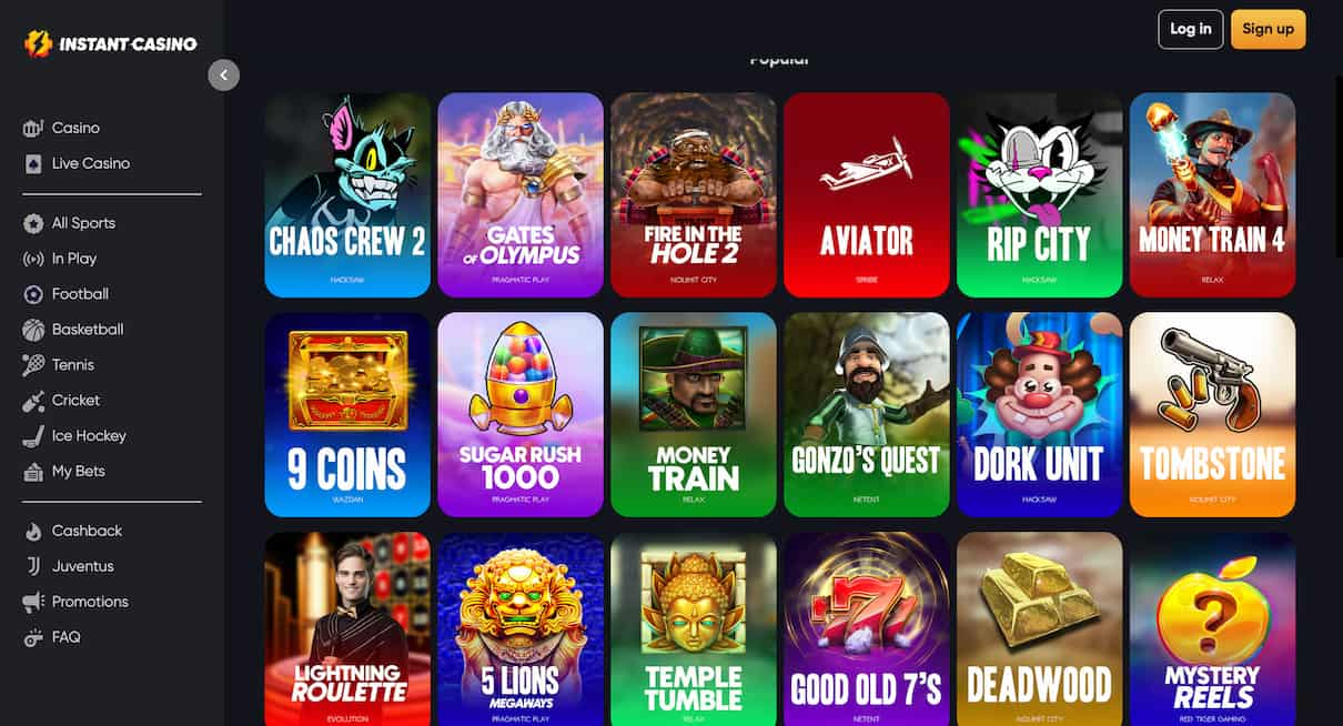 Instant casino slots