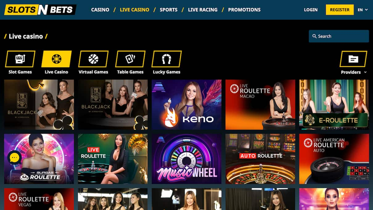 SlotsNBets Live Dealer Casino