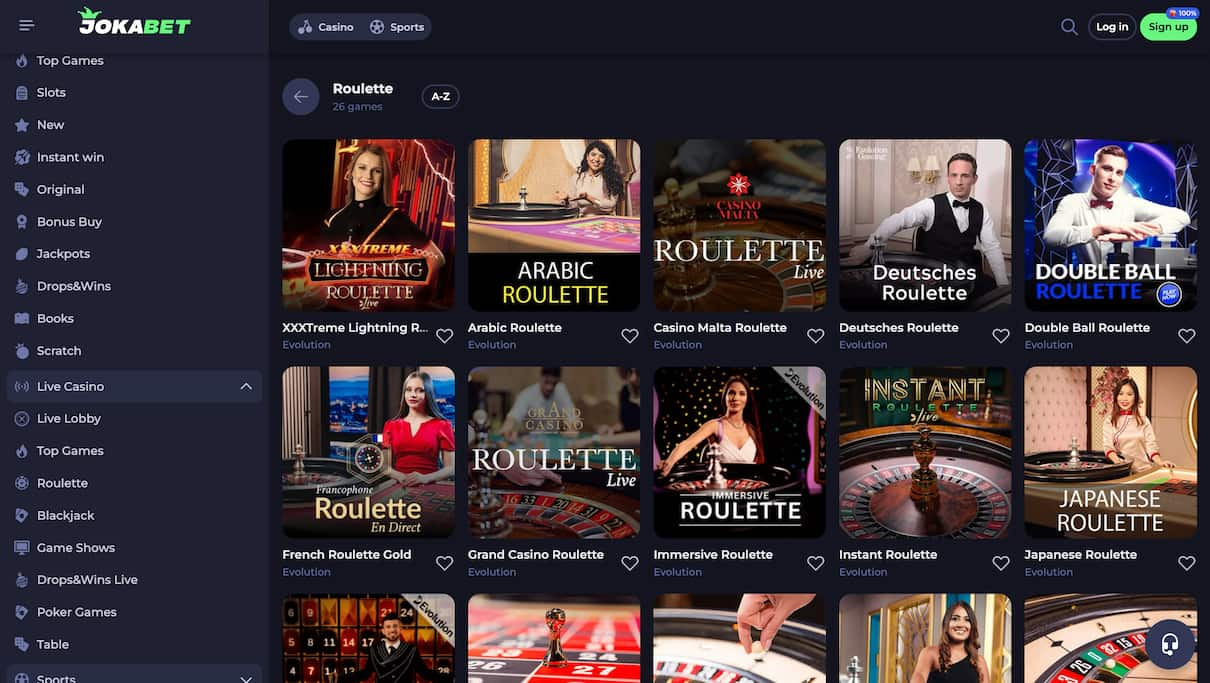 Jokabet Best Roulette Casino