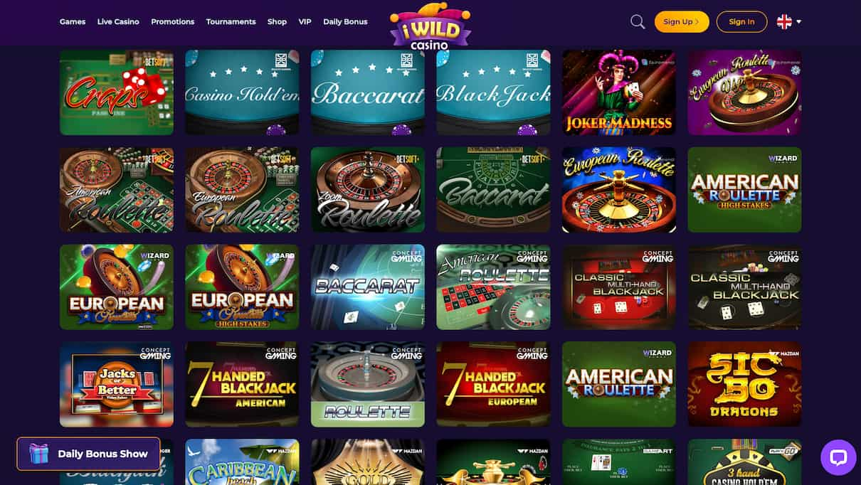 iWild Casino Best Roulette Casino