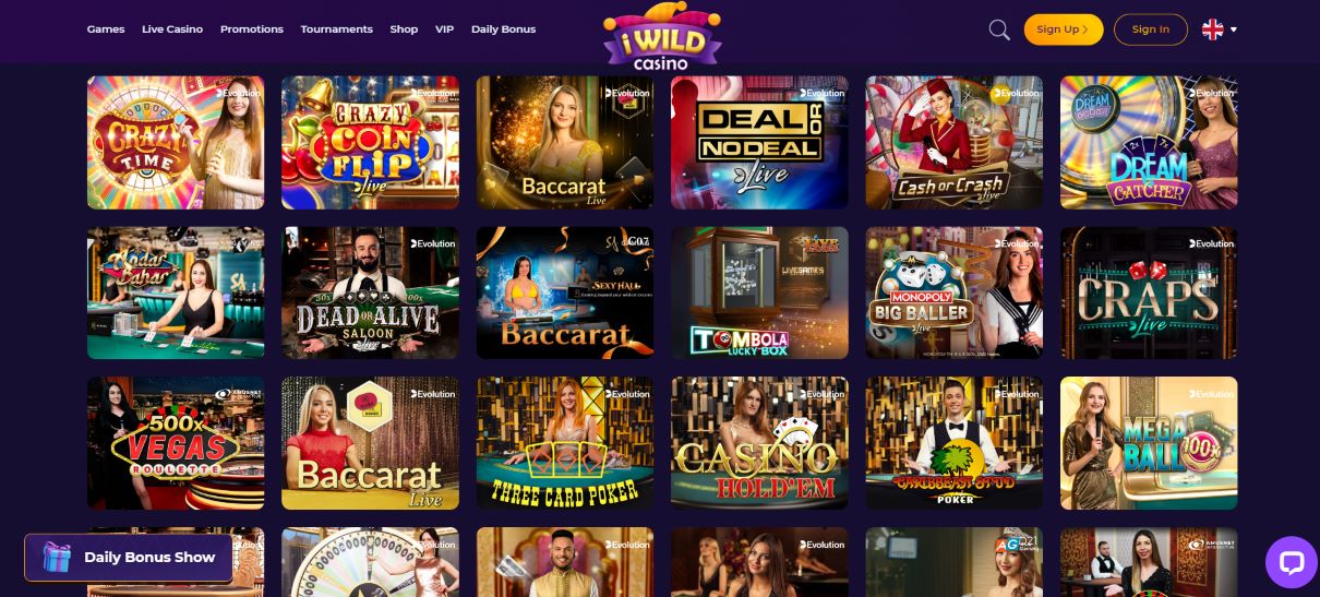 iWild Casino Live Dealer Games