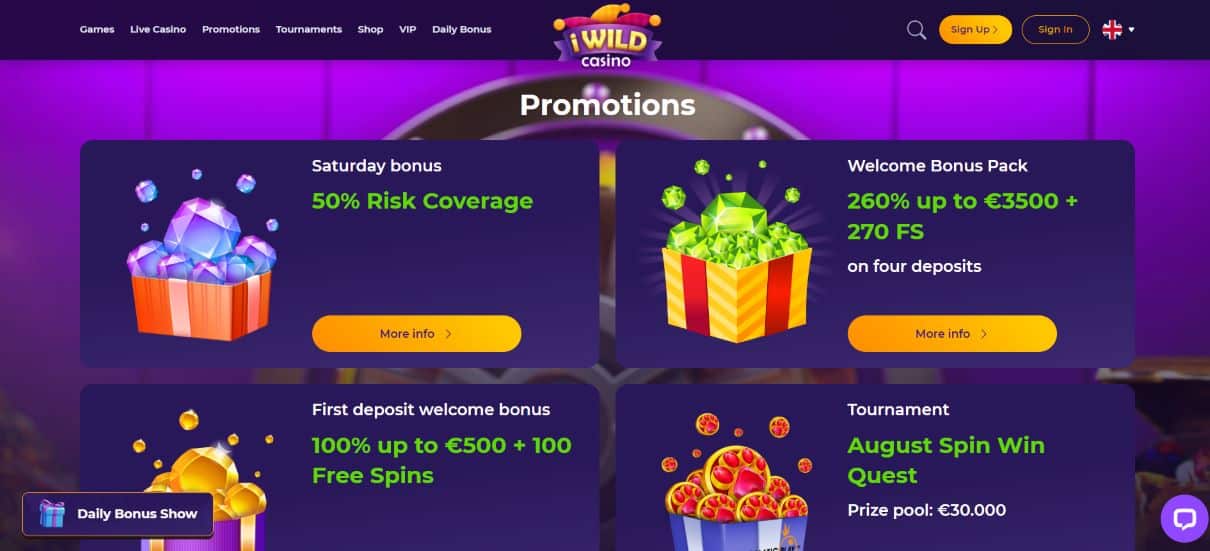 iWild Casino Promos