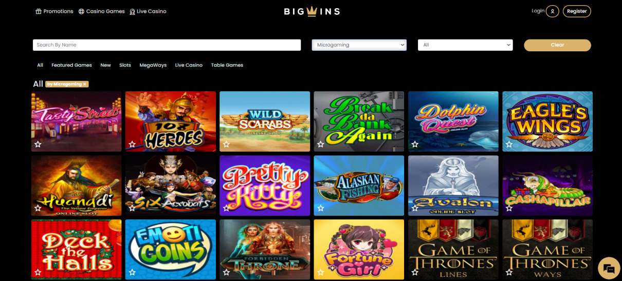 Big Wins Microgaming Games