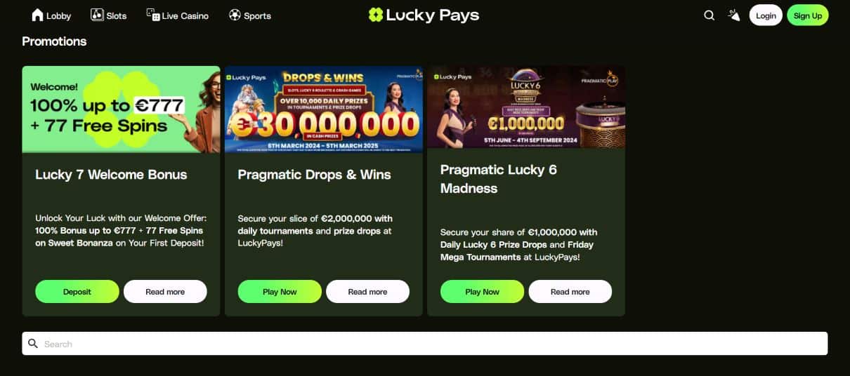 LuckyPays Promos