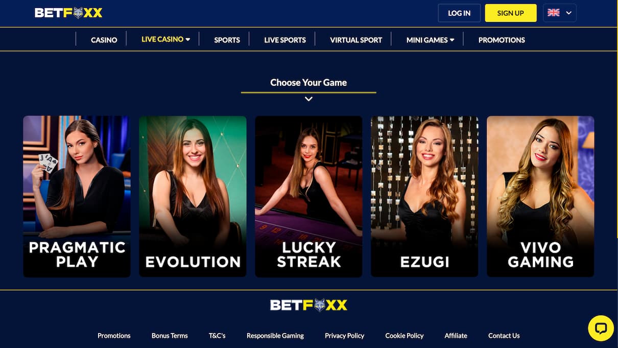 Betfoxx Online Casino Not on GamStop