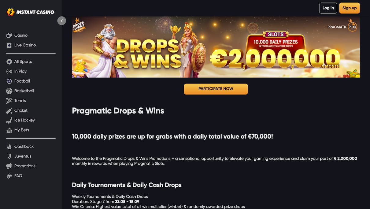 Instant Casino Drops & Wins