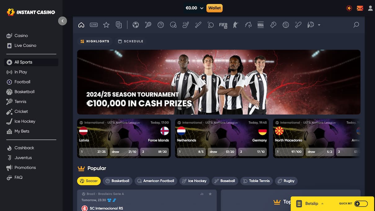 Instant Casino Sportsbook