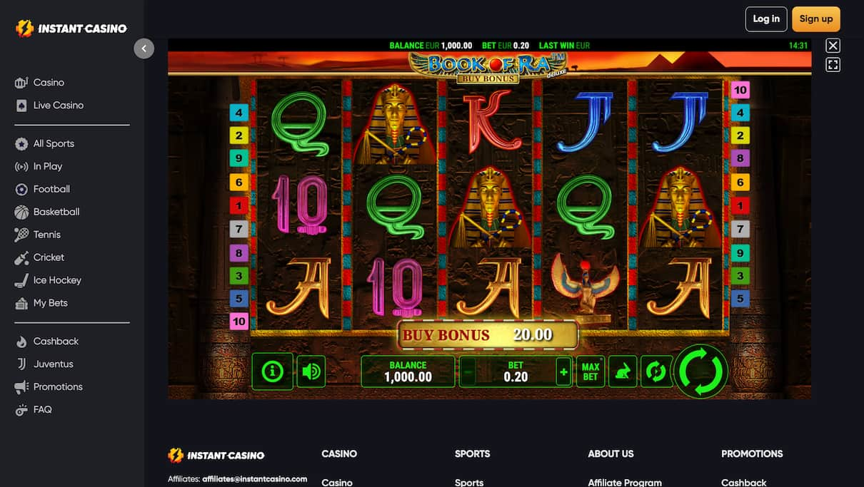 Book of Ra Deluxe Slot Instant Casino