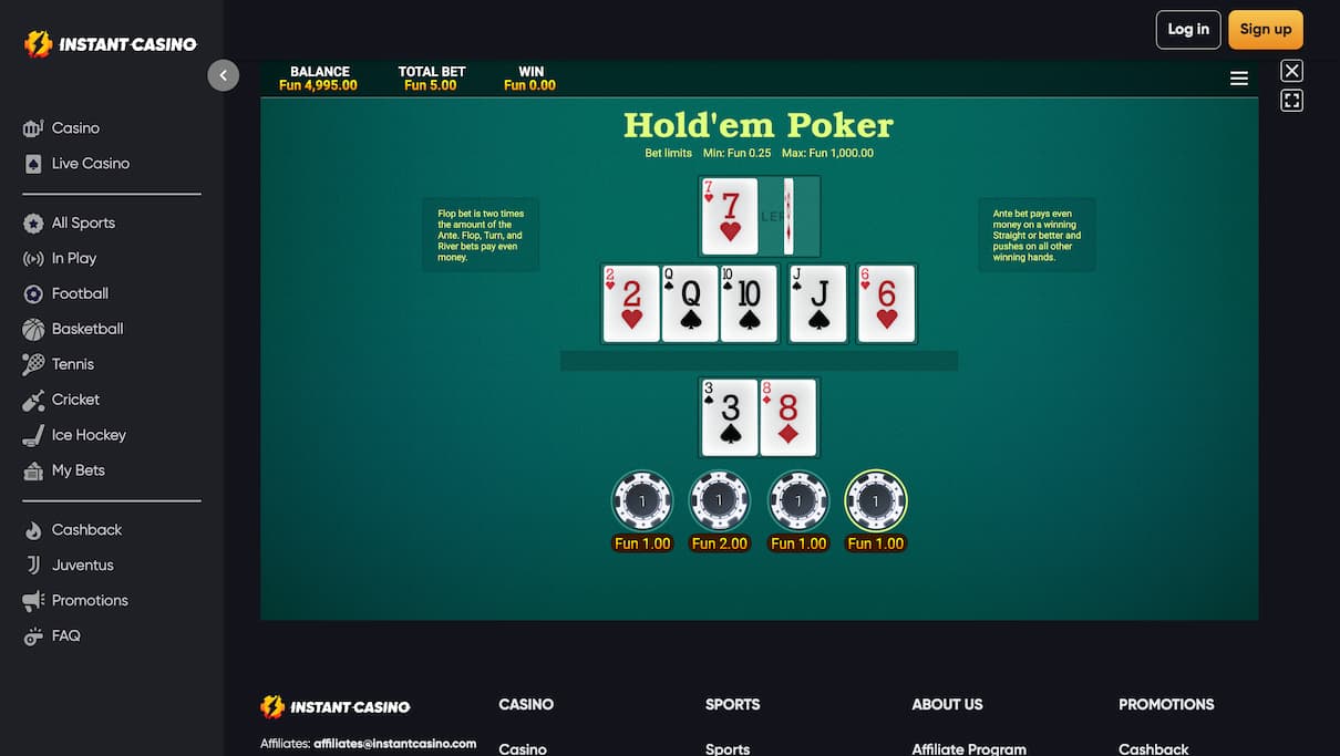 Hold'em Poker Instant Casino