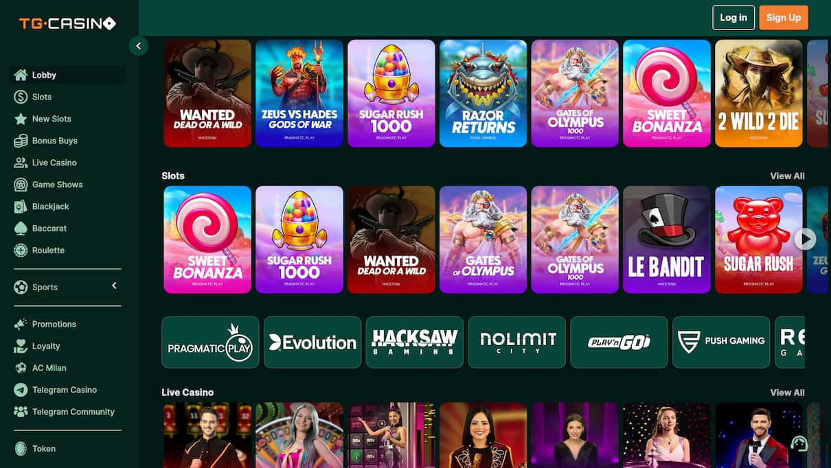 TG.Casino £5 Minimum Deposit Casino