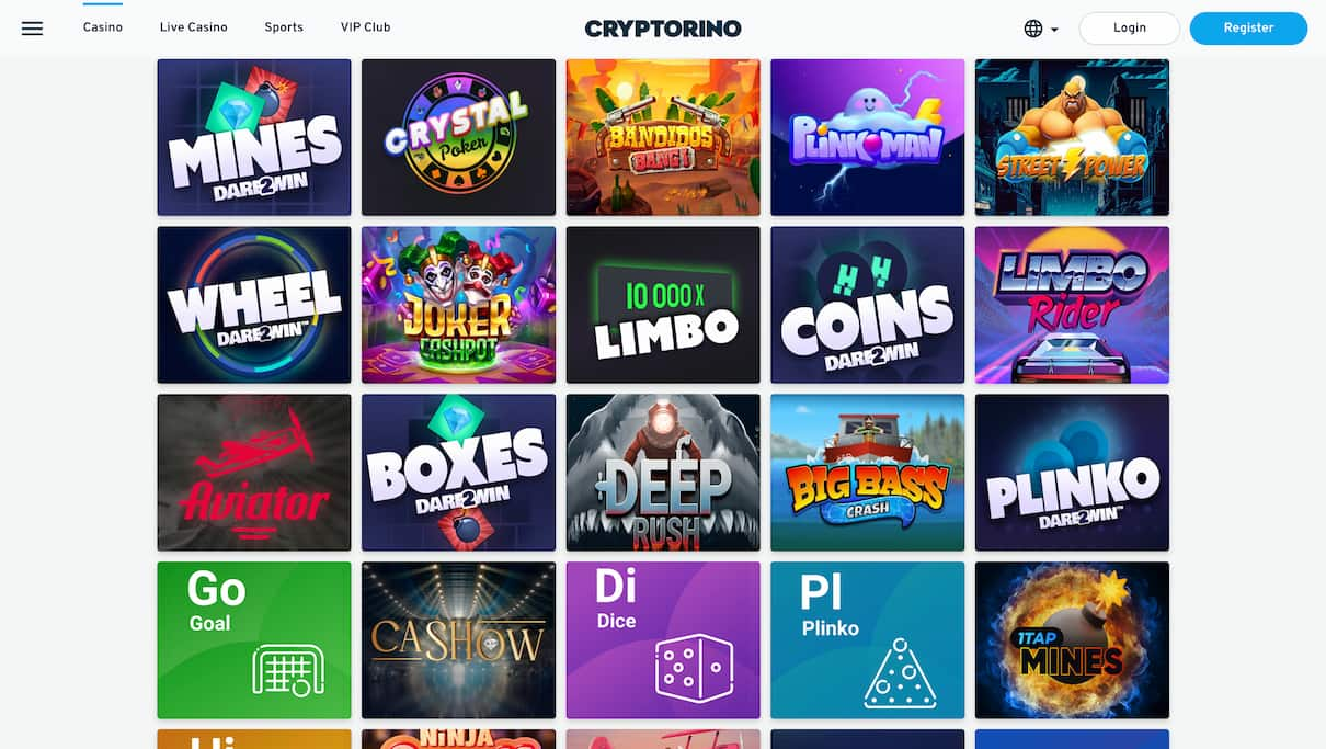 Cryptorino £1 Deposit Casino