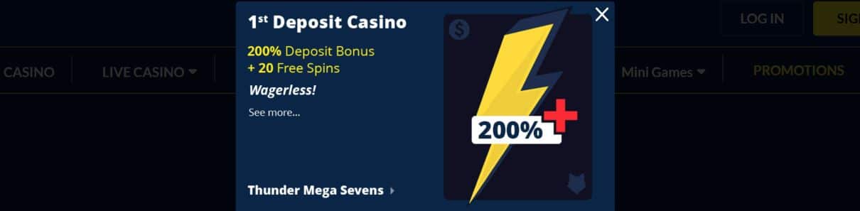 Betfoxx Casino Welcome Bonus