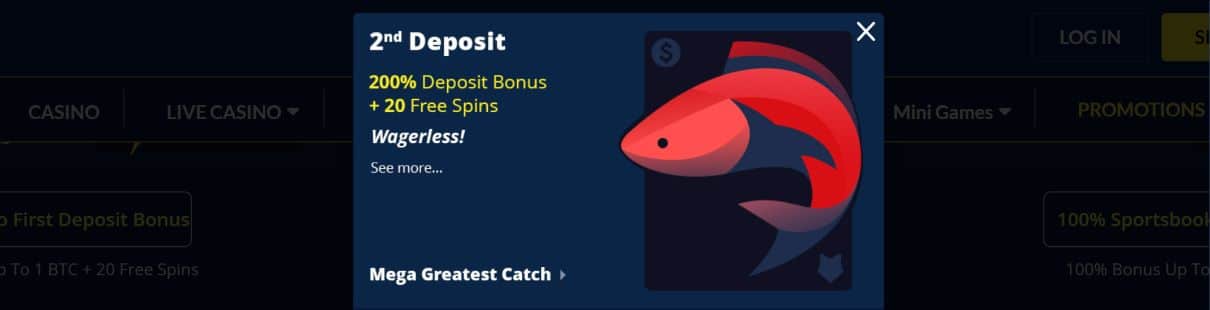 Betfoxx Second Deposit Bonus