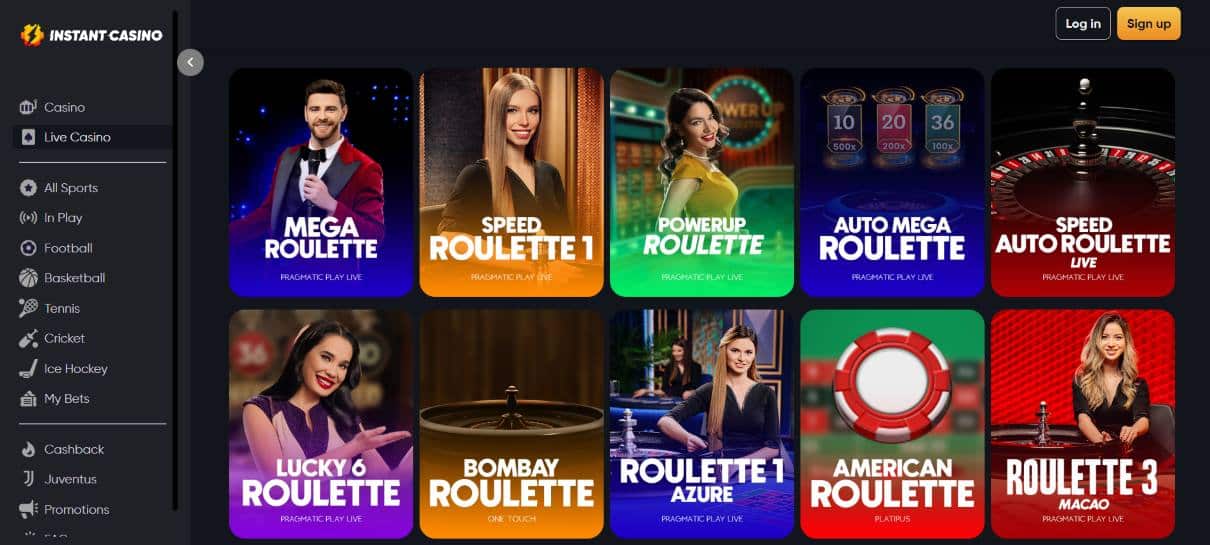 Instant Casino Live Roulette