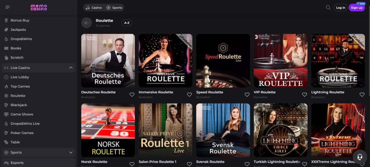 Memo Casino Roulette Games