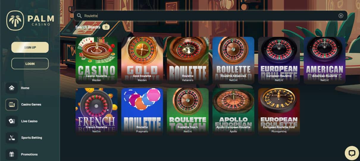 Palm Casino Roulette