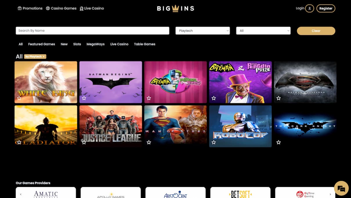 BigWins Playtech Casino