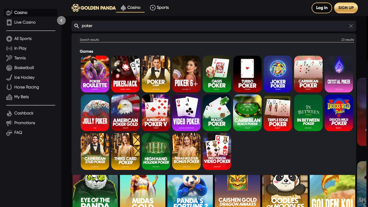 Golden Panda Casino Poker