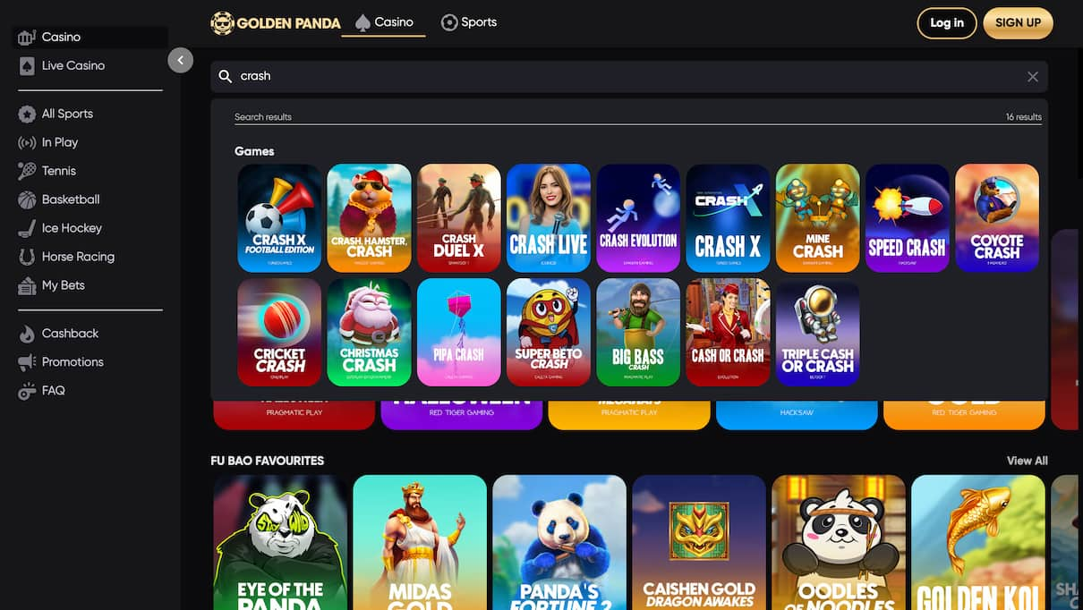 Golden Panda Casino Crash Games